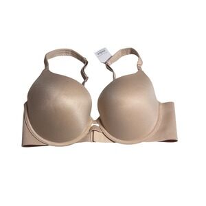 Auden 36D Light Lift Plunge Bra Beige Nude Underwire Adjustable Straps NWT